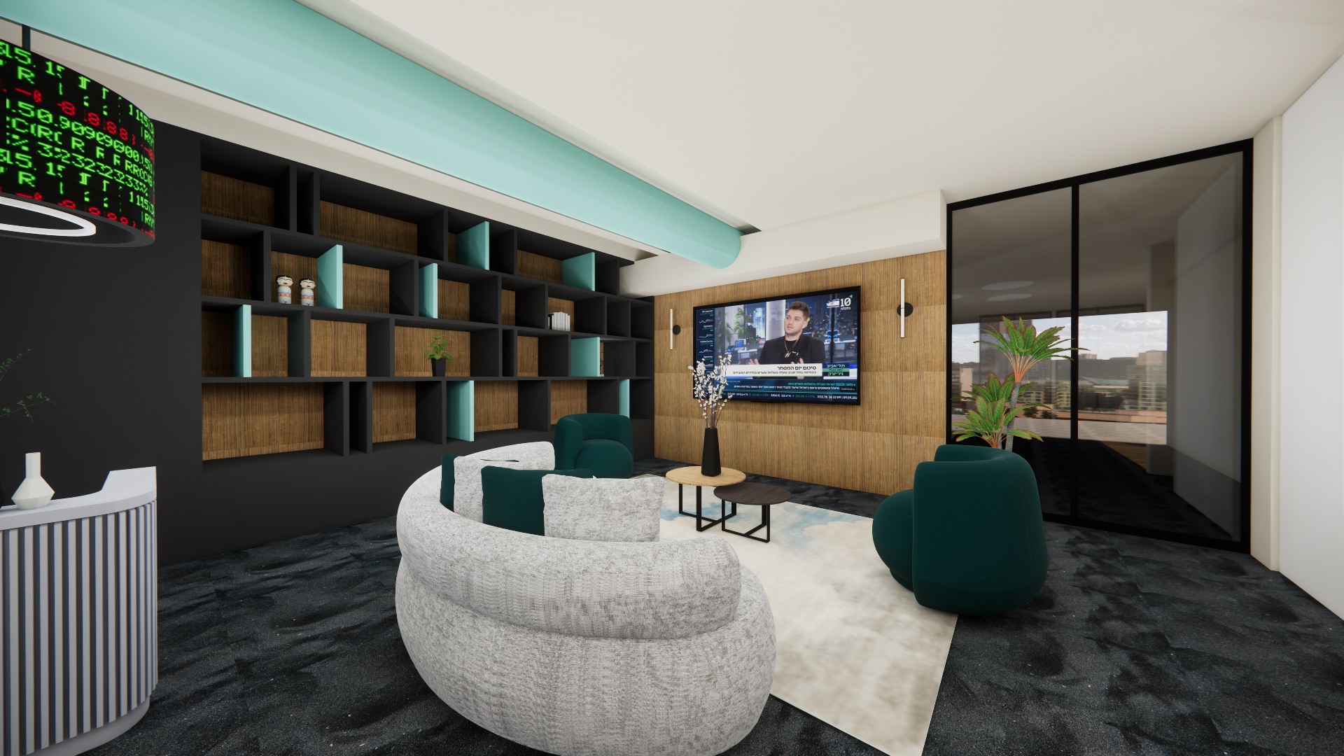 Tech office lounge in Ramat Gan